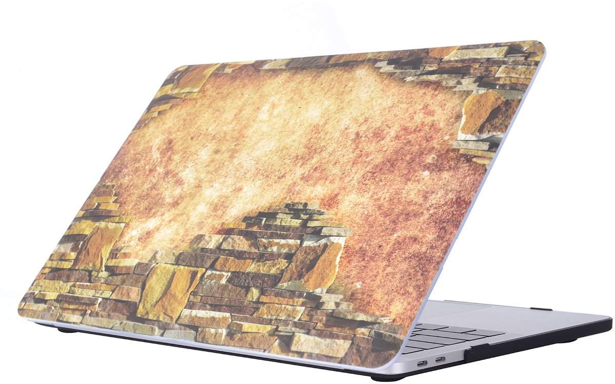 Mobigear Laptophoes geschikt voor Apple MacBook Pro 15 Inch (2016-2019) Hoes Hardshell Laptopcover MacBook Case | Mobigear Stone - Model 5 - Model A1707 / A1990