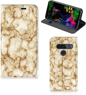Standcase LG G8s Thinq Marmer Goud