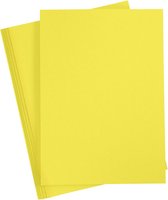 Gekleurd Karton, A4 210x297 mm,  180 gr, oranje geel, 20vellen