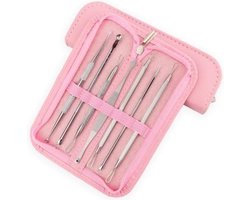 Acne en Puist Verwijderaar Set RVS - Comedonenlepel - Comedonendrukker - Mee-Eter Verwijderen -…