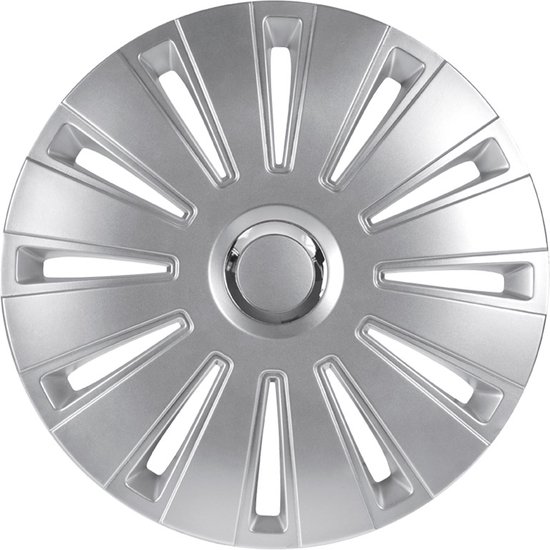 4-Delige Wieldoppenset Spyder 16-inch zwart chroom ring - Heron