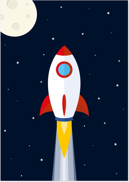 Roux hoofdpijn mond Raket in de ruimte | A3 poster | bol.com