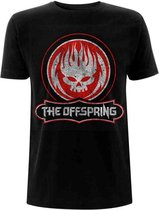 The Offspring - Distressed Skull Heren T-shirt - XL - Zwart