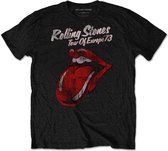 The Rolling Stones Heren Tshirt -M- 73 Tour Zwart