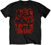 Slipknot Heren Tshirt -L- WANYK Red Patch Zwart
