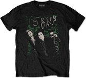 Tshirt Homme Green Day -L- Vert Lean Noir