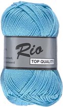 Lammy yarns Rio katoen garen - fris blauw (838) - naald 3 a 3,5mm - 5 bollen