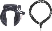 Axa ringslot Defender inclusief RLC-100 insteekketting - zwart