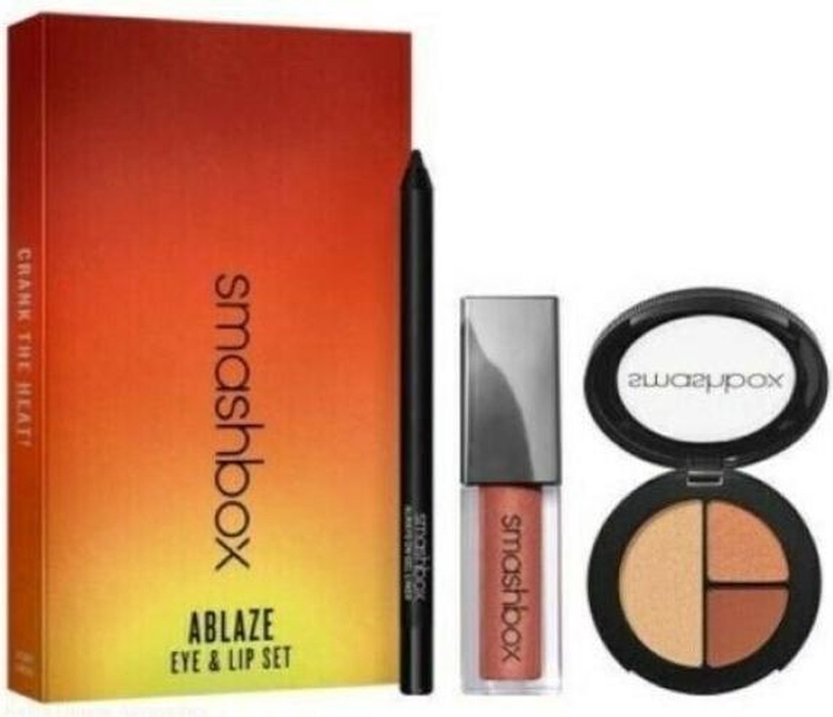 Smashbox Ablaze Eye and Lip Set Full Sized Eye shadow Liquid Lipstick Eye Liner