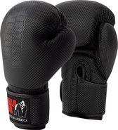 Gorilla Wear Montello Bokshandschoenen - Boxing Gloves - Boksen - Zwart/Rood - 8 oz