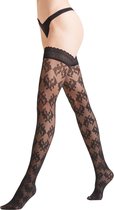 FALKE Ravishing Stay-up Kous Dames 42010 - Zwart 3009 black Dames - 10.5-11