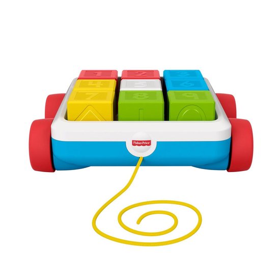 Fisher-Price Trek & Rij Activiteiten Blokken - Speel Blokken in Blokkenkar - 10 Onderdelen