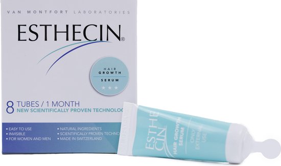 ESTHECIN Haargroei serum haargroeimiddel 1 maand verpakking – voor elk haartype 8 tubes