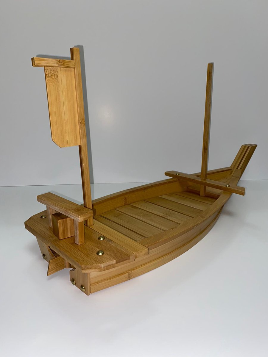 Moet Aardbei Oude tijden Sushi boot - Bamboo - Sushi - Dienblad - Boat - 70cm | bol.com