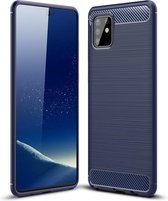 Samsung Galaxy Note 10 Lite Hoesje - Armor Brushed TPU - Blauw