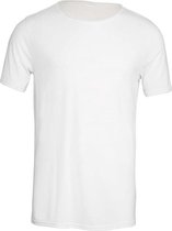 Senvi Wide Raw Neck T-Shirt Wit - Maat L