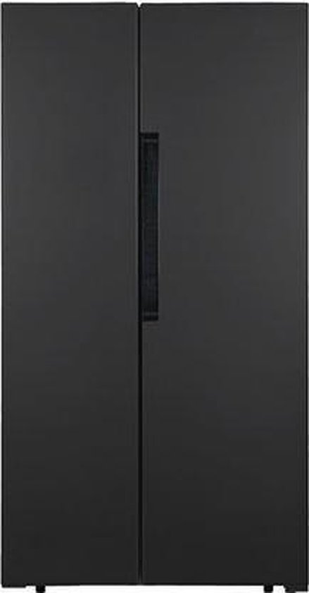 Koelkast: PKM SBS 440.4A+NF B zwart Amerikaanse koelkast, van het merk PKM