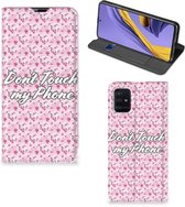 Geschikt voor Samsung Galaxy A51 Design Case Flowers Pink DTMP