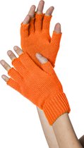 Vingerloze Handschoenen - Neon Oranje - Carnaval - One Size - Unisex - Een Paar