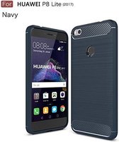 Soft Bruchem TPU Hoesje voor Huawei P8 Lite 2017 - Donker Blauw - van Bixb