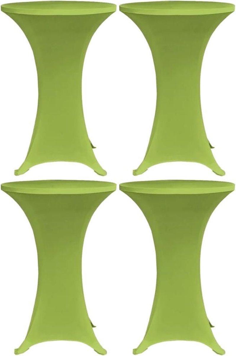 vidaXL Tafelhoes - stretch - 4 - st - 80 - cm - groen appeltjesgroen