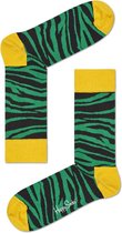 Happy Socks Zebra Sokken - Groen/Geel - Maat 41-46