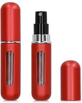 MaxedMore Navulbare Parfumverstuiver 5ml Rood 2x - 65 Keer Spraybare Parfum Verstuiver - Hervulbaar Tasverstuiver voor Parfum - Meeneem Mini Geur Flesje voor op Reis - Lipstick For