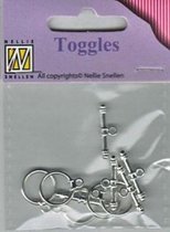 BTOG 001 Toggles bracelet zilver 5 stuks sieradensluitingen slotjes sluitinkjes Nellie Snellen