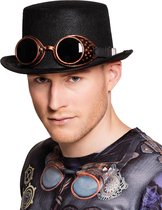 Boland - Steampunk hoed met bril voor volwassenen - Hoeden > Chique hoeden