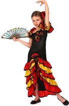 LUCIDA - Spaanse danseres outfit voor meisjes - M 122/128 (7-9 jaar)