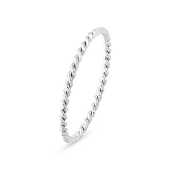 Twice As Nice Ring in edelstaal, gedraaide ring, 1,5 mm 56