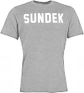 Sundek M025TEJ7800 Sundek Writing T-shirt - Maat Kleur: Grey Melange