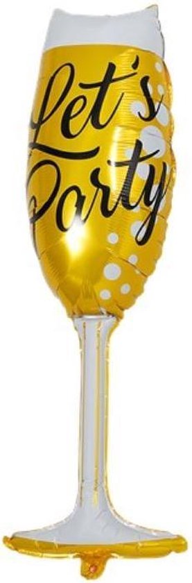 weekend Brig iets folie ballon champagne glas Circa 1 meter groot | bol.com