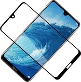 Huawei Y7 (2019) screenprotector, full screen tempered glass (glazen screenprotector), zwarte randen - Glasplaatje / Screen Protector Geschikt Voor: Huawei Y7 (2019)