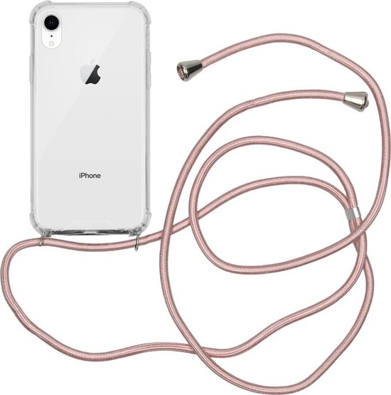iMoshion Backcover met koord iPhone Xr hoesje - Rosé Goud | bol.com