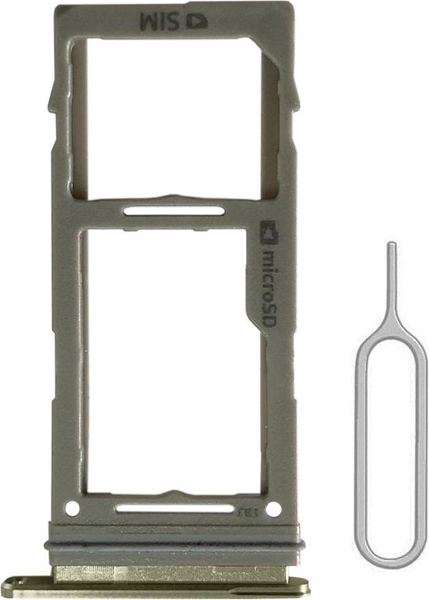 Single SIM + SD houder voor de Samsung Galaxy S10/S10 Plus - geel