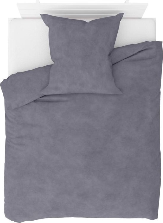 Sleepdown 5056242740926 Duvet Cover Set,Fleece,Grey,King