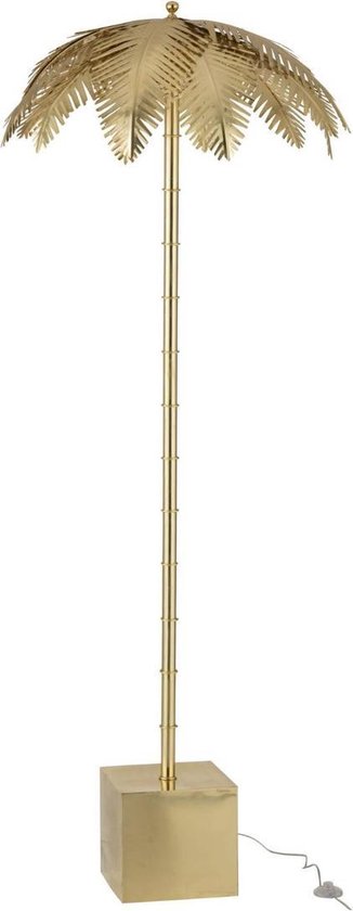 Lampadaire palmier métal laiton doré marque J-Line hauteur 200cm