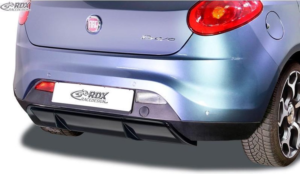 RDX Racedesign Achterskirt 'Diffusor' Fiat Bravo (198) 2007-2014 (ABS zwart glanzend)