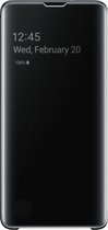 Samsung Clear View Cover - Voor Samsung Galaxy S10 - Zwart