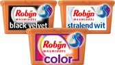 Robijn Lessive 3 en 1 Capsules Couleur, Blanc et Noir - 3 x 15 lavages - Pack économique