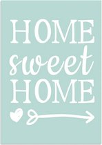 DesignClaud Home Sweet Home - Mint A2 + Fotolijst wit
