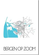DesignClaud Bergen op Zoom Plattegrond poster B2 poster (50x70cm)