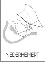 DesignClaud Nederhemert Plattegrond poster - A2 + fotolijst zwart (42x59,4cm)