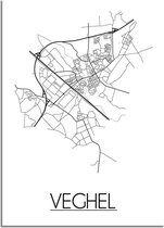 DesignClaud Veghel Plattegrond poster A4 poster (21x29,7cm)