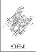 DesignClaud Athene Plattegrond poster A3 + Fotolijst wit