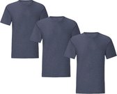 Senvi 3 pack T-Shirts Ronde hals - Maat S - Kleur: Blauw Mêlee