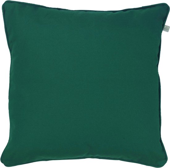 JAVA - Kussenhoes katoen 50x50 cm - smaragd - groen - effen - met rits