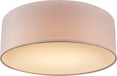 QAZQA drum led - Moderne LED Plafondlamp - 1 lichts - H 125 mm - Roze -  Woonkamer | Slaapkamer | Keuken