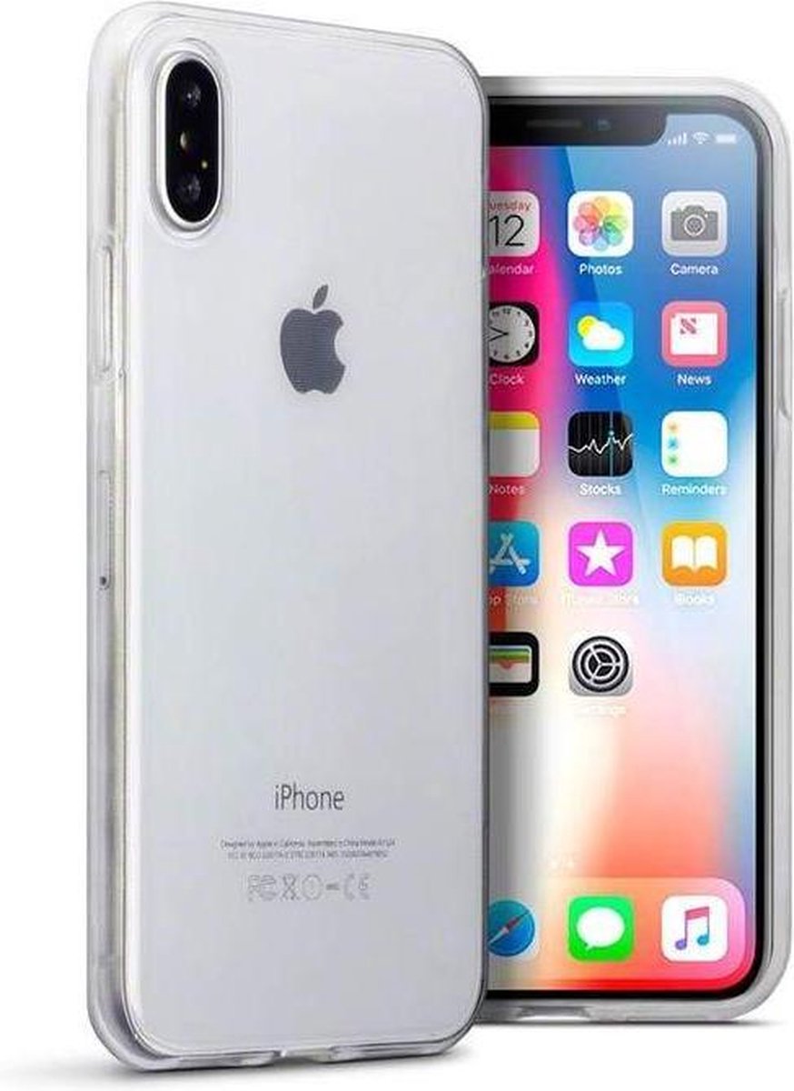 MobyDefend Hoesje - Geschikt voor Apple iPhone X / iPhone XS - Transparante TPU Backcover - Volledig Doorzichtig